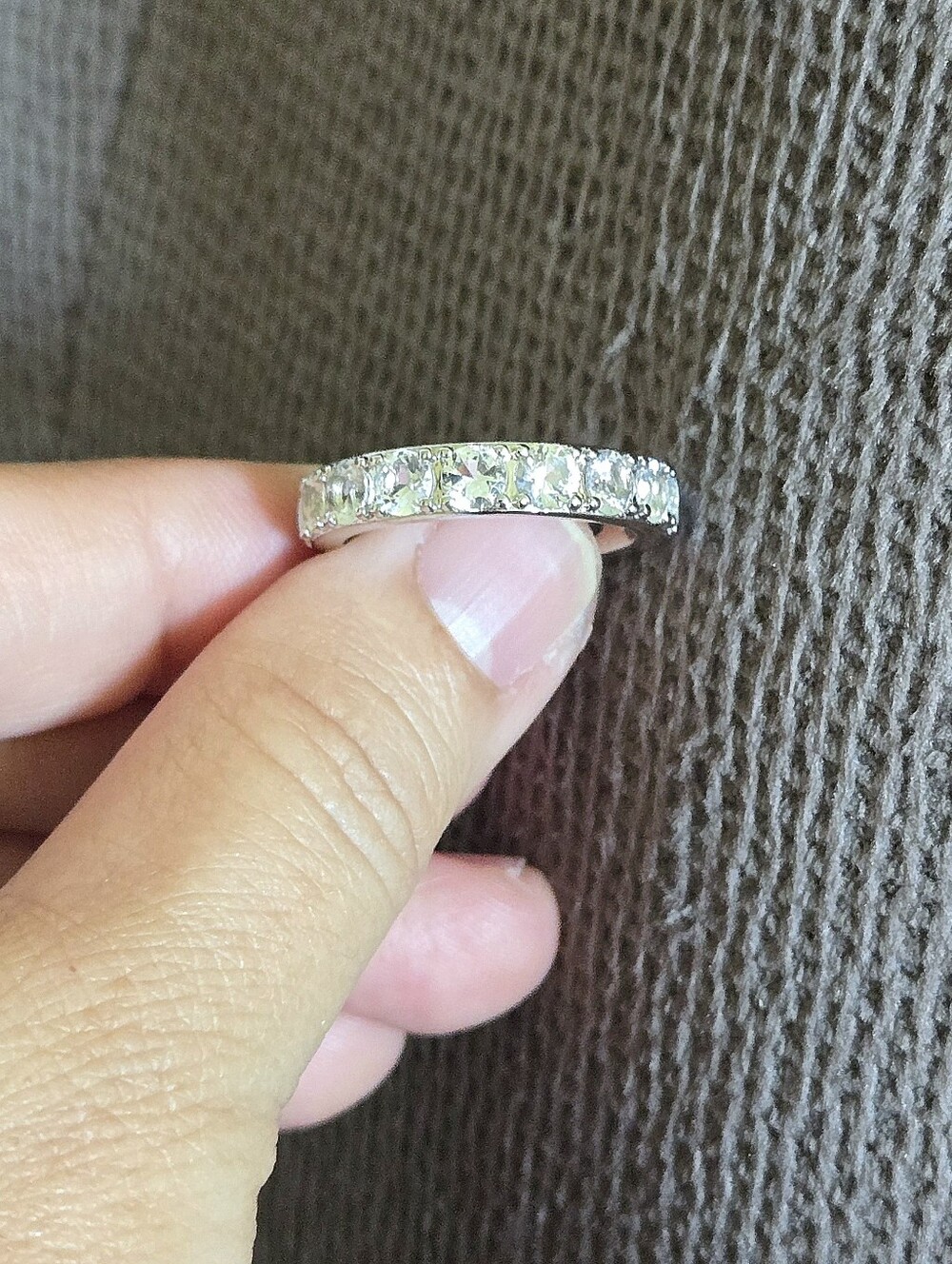 Kendra Scott (Retired) Rhodium🤍 "Chandler" Band Ring💍 in White Opalite Mix - Picture 3 of 16